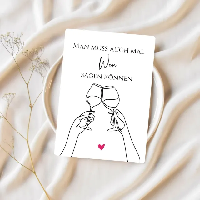 Lilly Braun Wein sagen 5018 wenskaart grappig