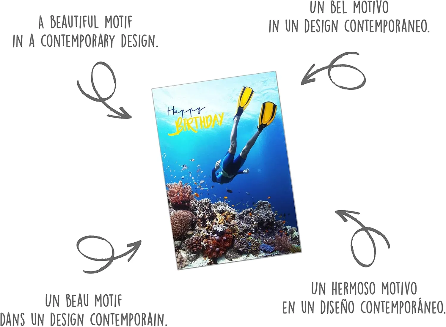 Edition Seidel Premium G3485 verjaardagskaart snorkelen zee
