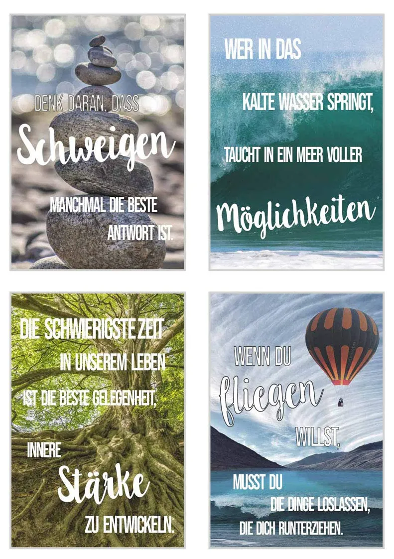Edition Seidel Leben & Momente postkaarten set 25 met spreuken