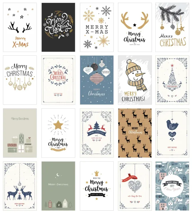 Edition Seidel Premium kerstkaarten set 20 stuks 21787 met envelop