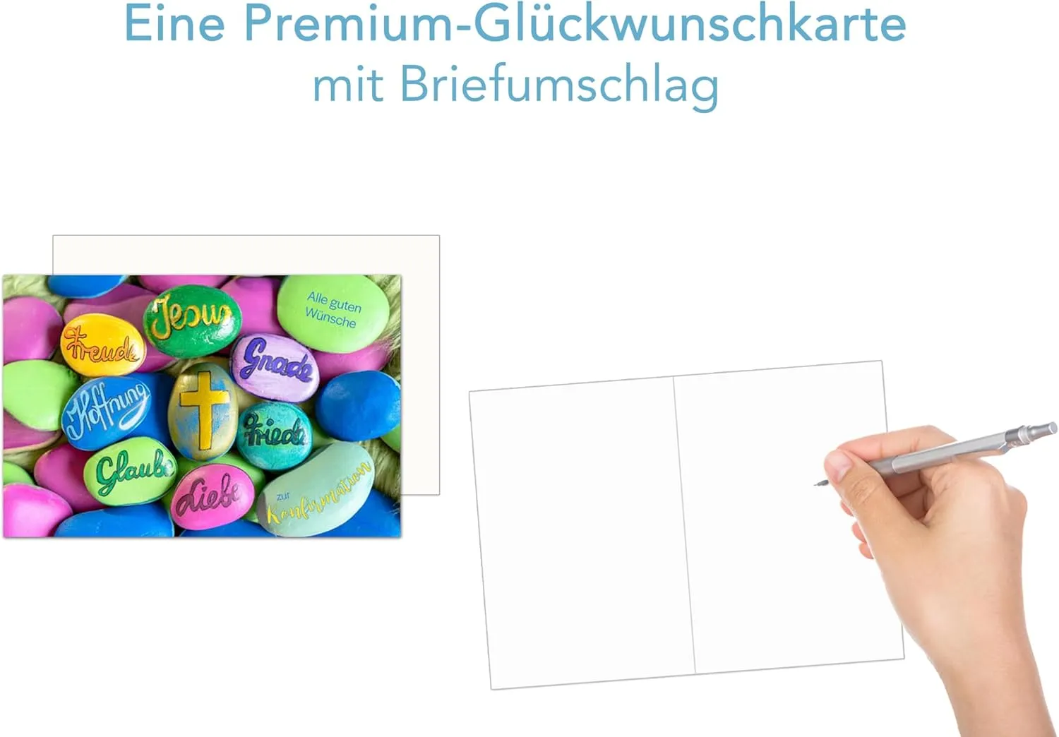 Edition Seidel Premium KF315 SW024 wenskaart belijdenis kruis