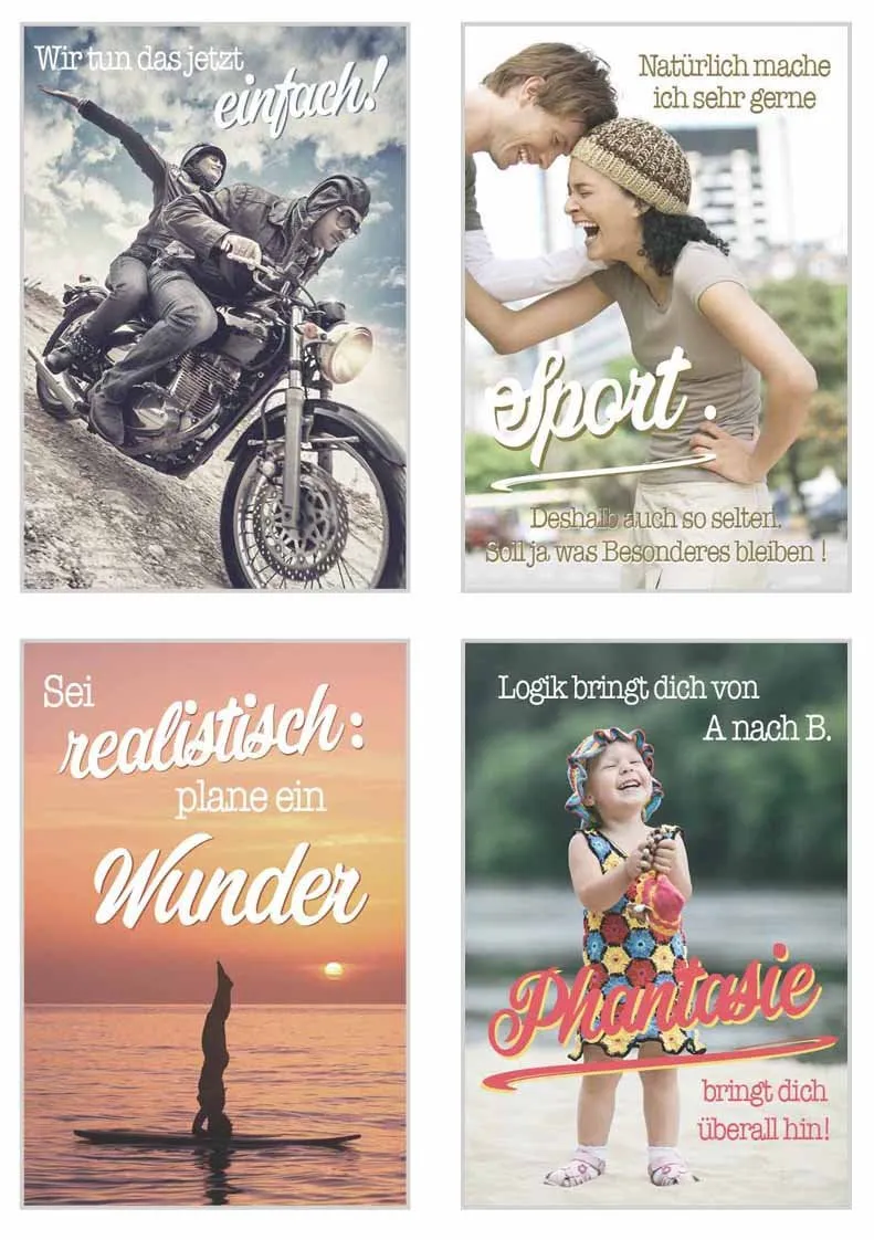 Edition Seidel 20039 ansichtkaarten set 25 motivatie spreuk
