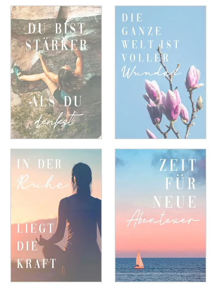 Edition Seidel Leben Momente 23008 ansichtkaarten spreuken set 25