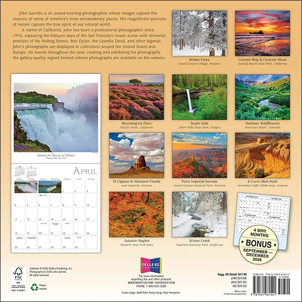 Sellers Publishing The Spirit of Place 2027 wandkalender landschap