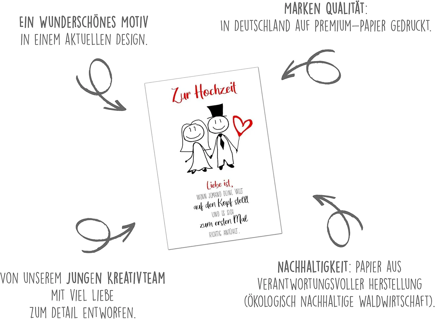 Edition Seidel H447 huwelijkskaart met envelop paar