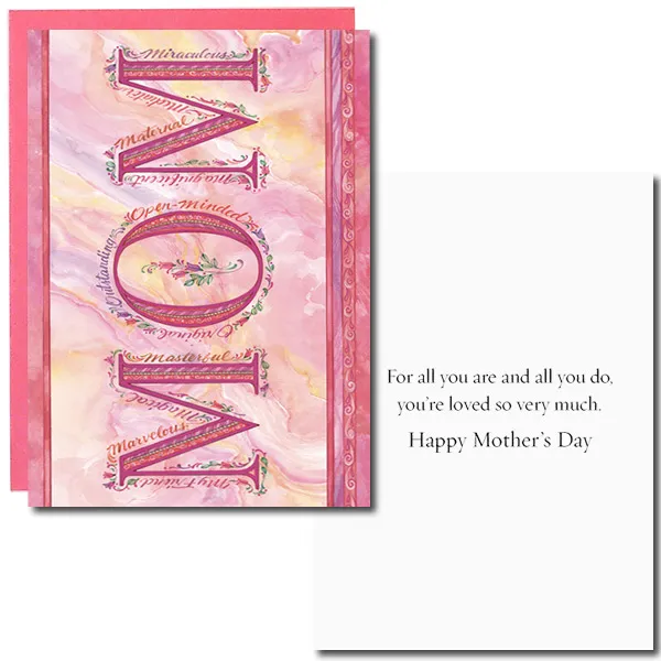 Sellers Publishing Mother's Day M6513D wenskaarten 4 stuks moederdag
