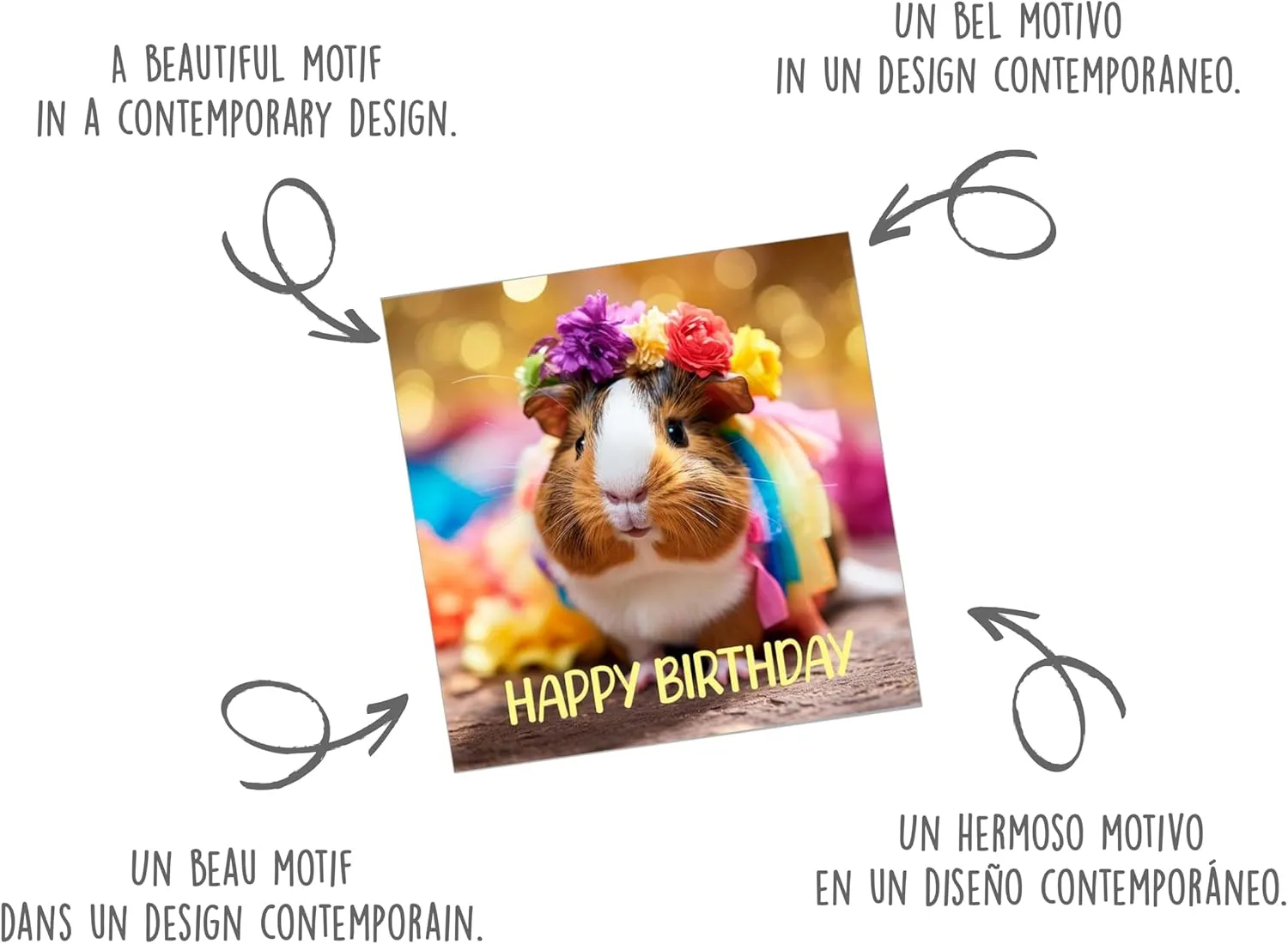Edition Seidel GQ170 verjaardagskaart vierkant cavia