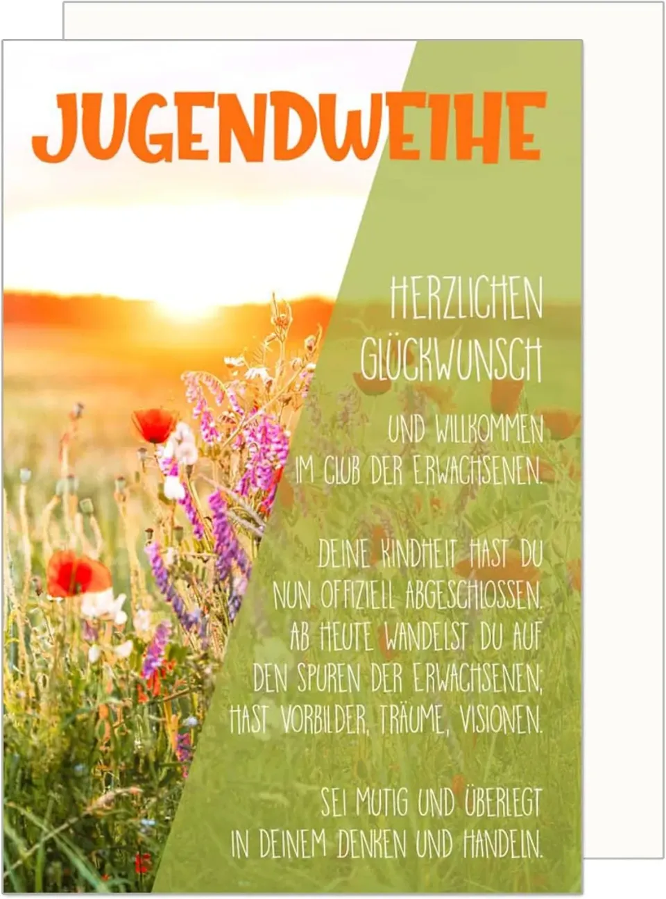 Edition Seidel Premium JW138 SW024 jeugdwijdingkaart bloemen