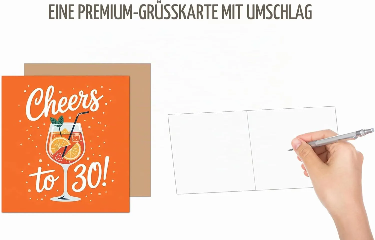 Edition Seidel GQ513 SW025 verjaardagskaart 30 jaar vierkant met envelop