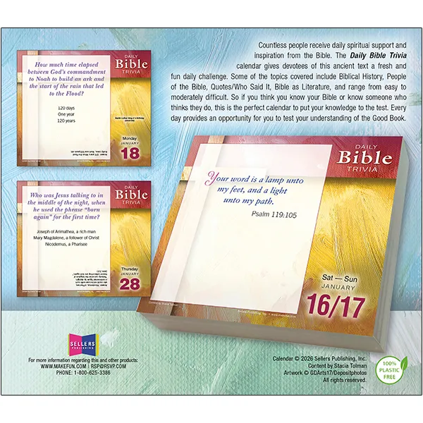 Bible Trivia Challenge 2027 dagkalender box 365 dagen quiz