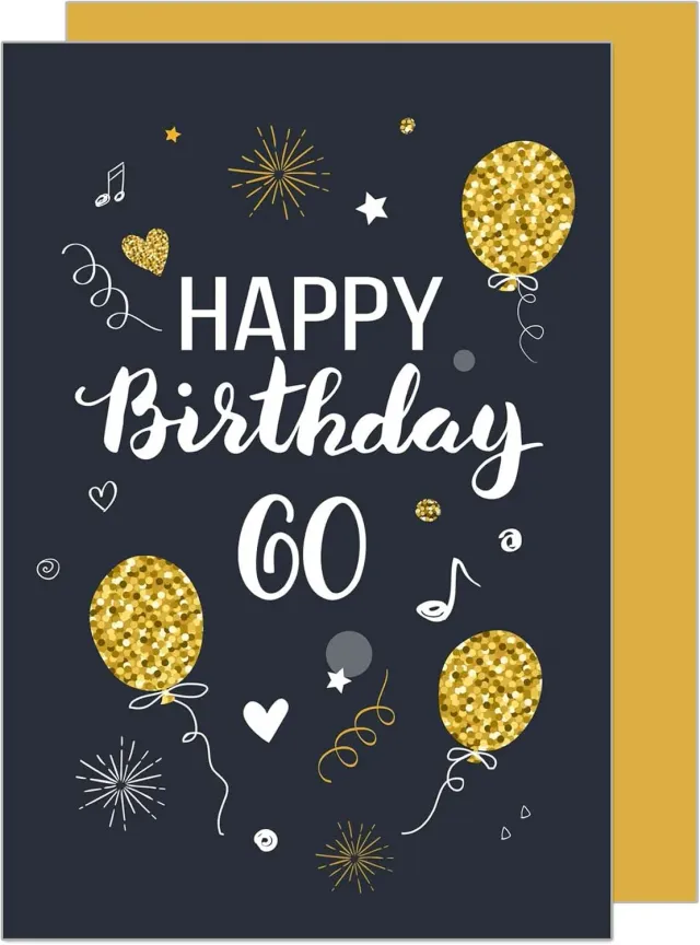 Edition Seidel GZ346-60 verjaardagskaart 60 jaar met envelop