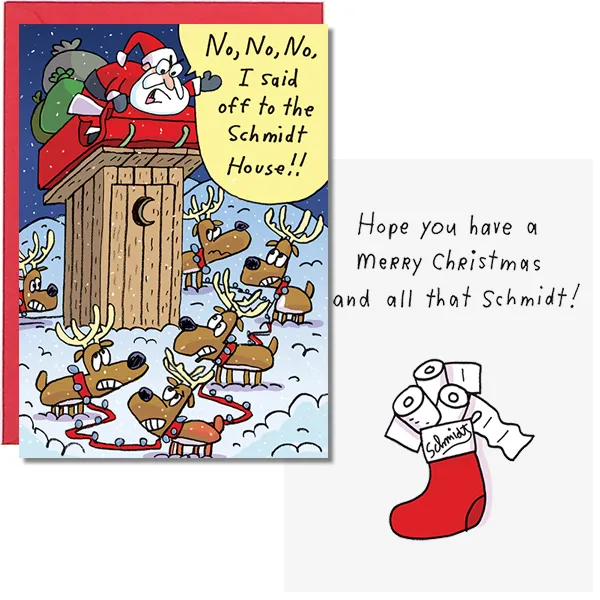 Sellers Publishing Christmas Humor C7462A kerstkaart Schmidt House