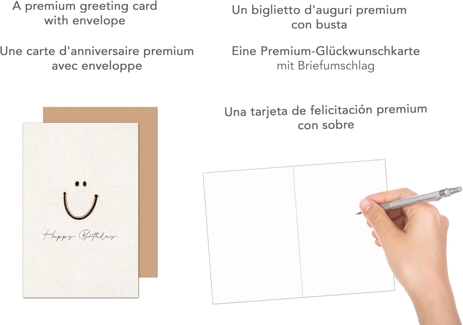 Edition Seidel Premium G3645 verjaardagskaart smiley met envelop