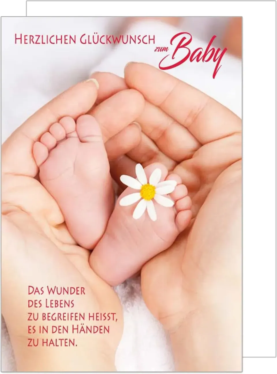 Edition Seidel Premium babykaart E250 SW023 geboorte handen voeten