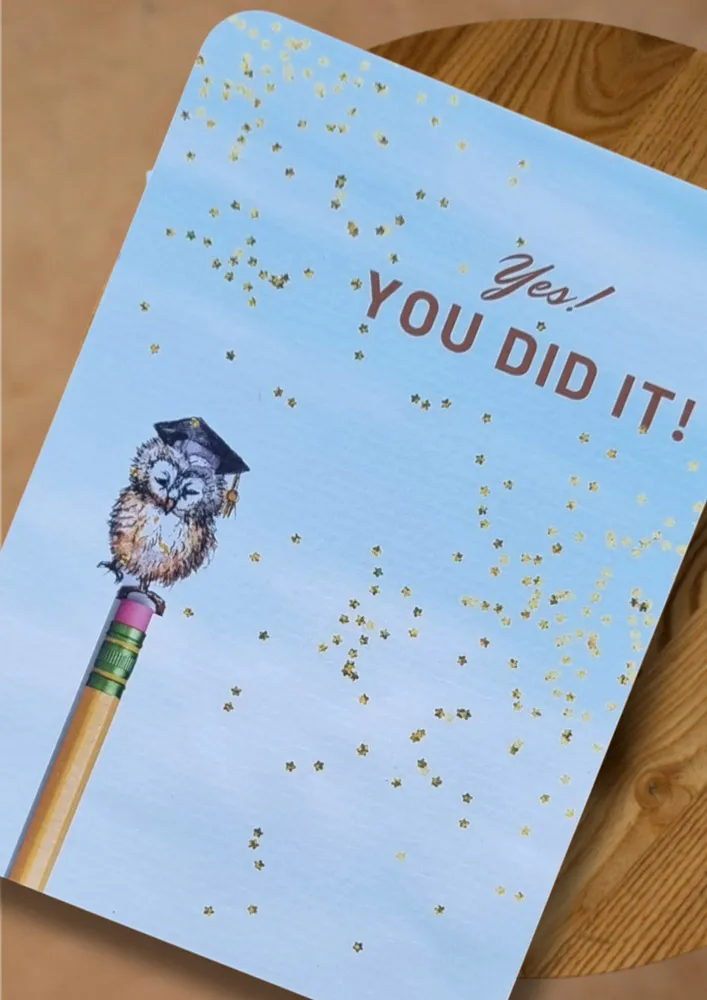 Blad & Beeld Yes you did it geslaagd kaart