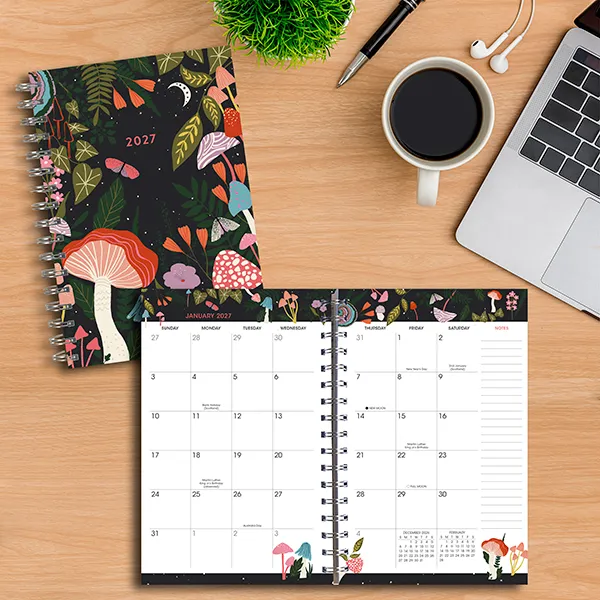 Sellers Publishing Enchanted Mushrooms 2027 weekplanner 16 maanden
