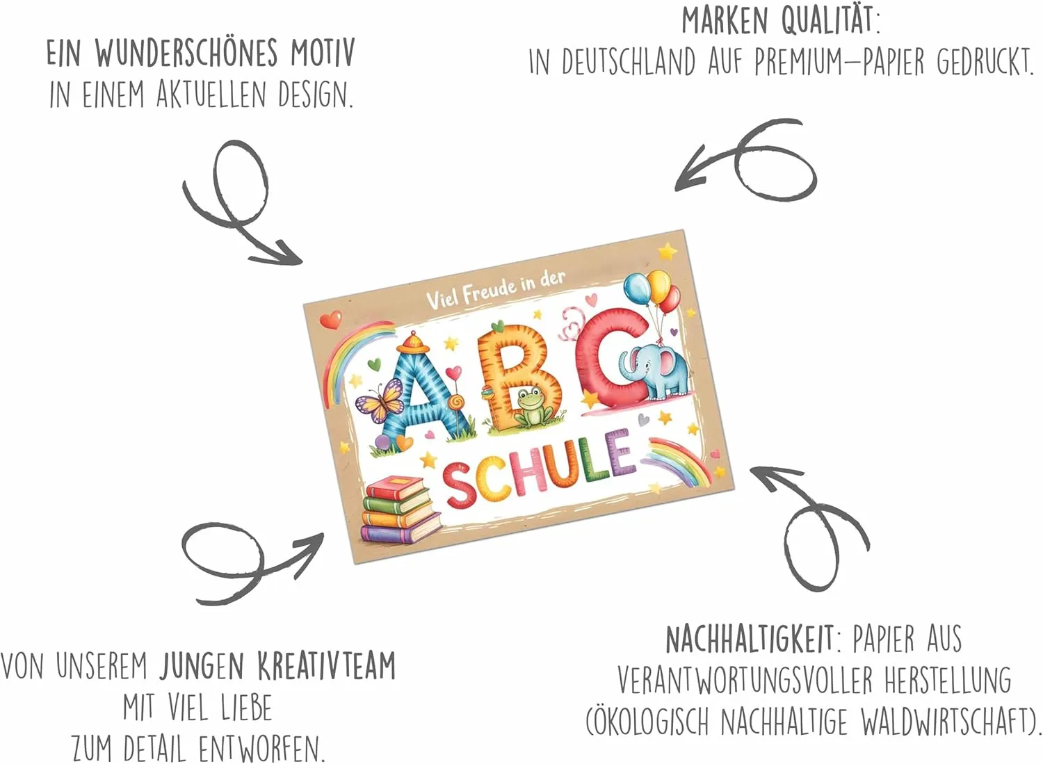 Edition Seidel ES163 wenskaart eerste schooldag met envelop