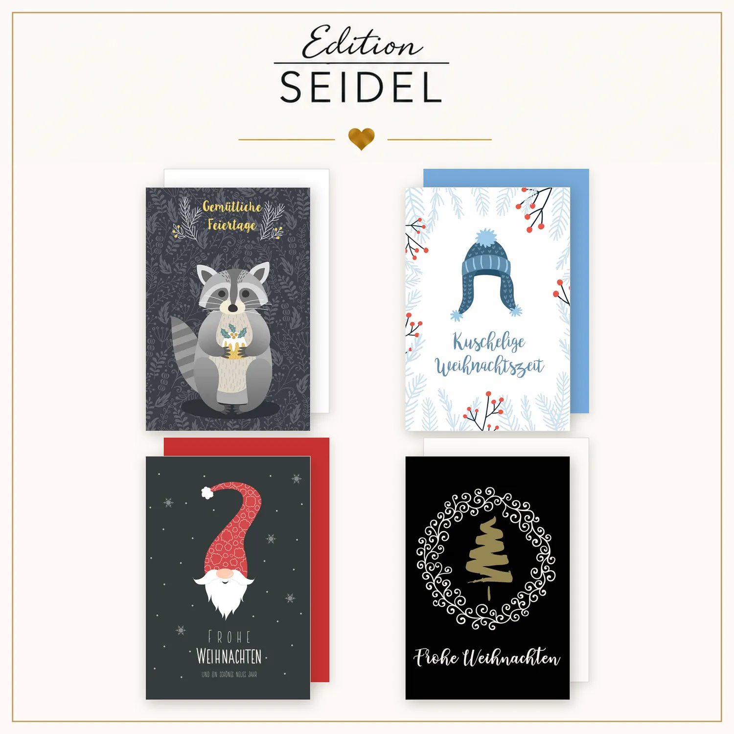 Edition Seidel kerstkaarten 36702 scandinavisch set 12