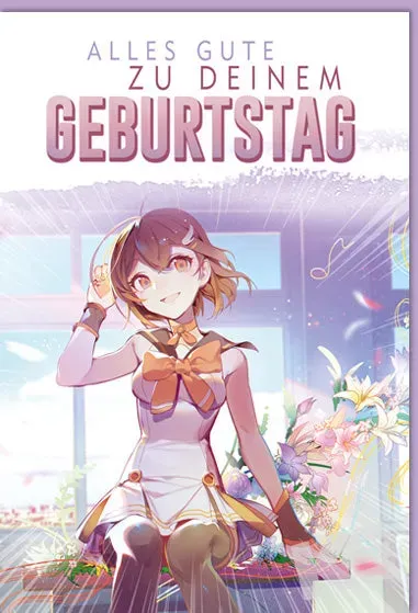 Kurt Eulzer 51-1637 wenskaart anime bloemen
