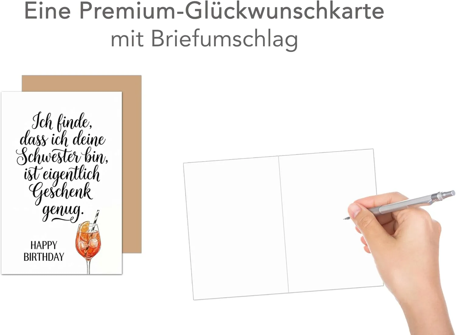 Edition Seidel G3925 SW026 verjaardagskaart zus humor met envelop
