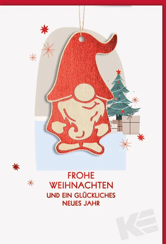 Kurt Eulzer Christmas à la Carte 22-0015 kerstkaart 1 stuk kabouter