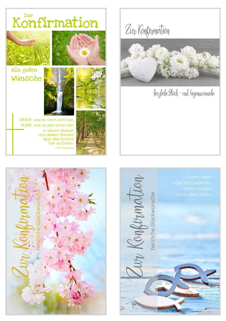Edition Seidel 20508 confirmatiekaarten 24 stuks mix
