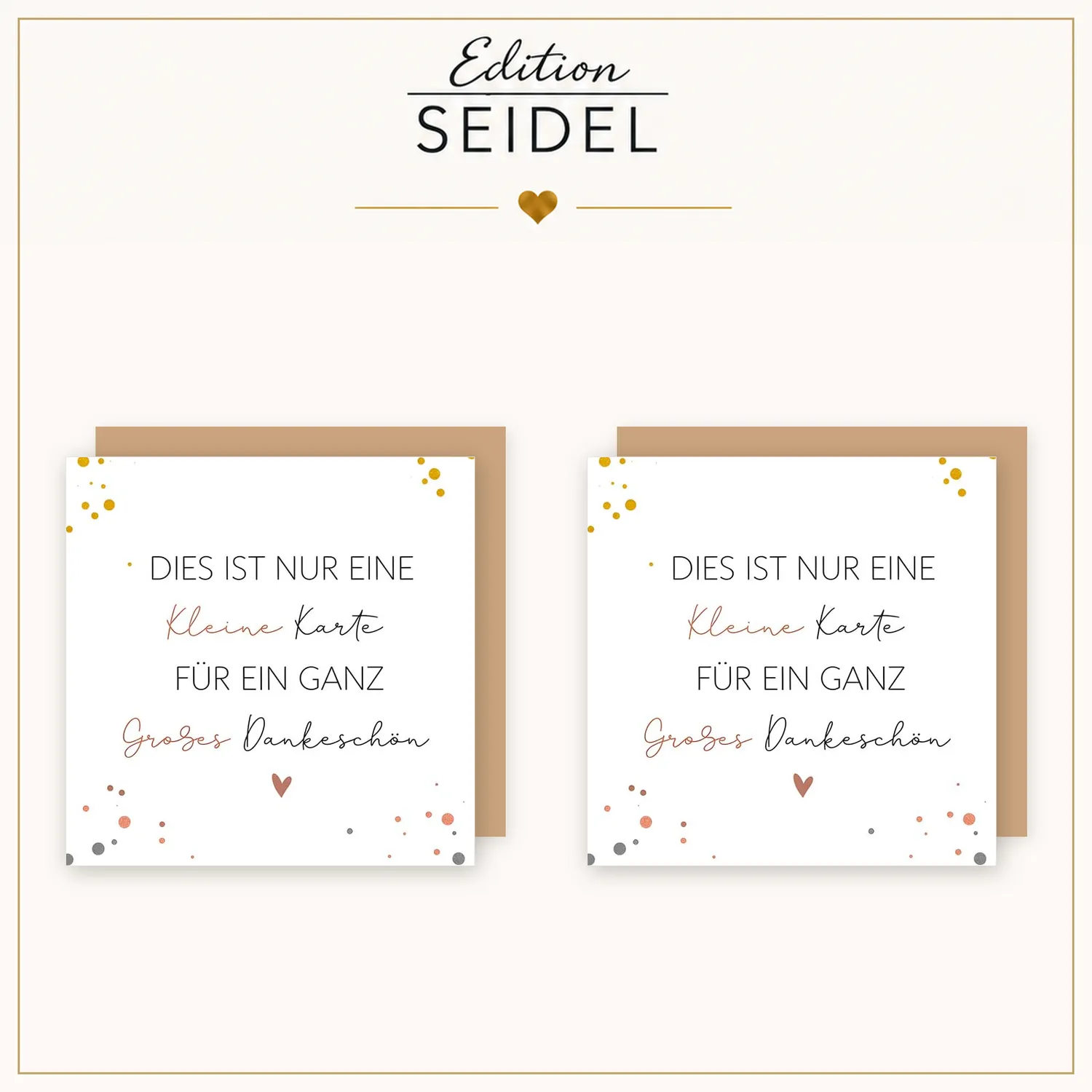 Edition Seidel 36697 bedankkaarten vierkant 6 stuks bloemen