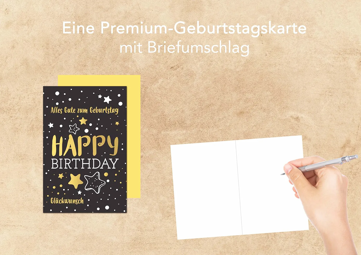 Edition Seidel Premium verjaardagskaart goud G2335 met envelop
