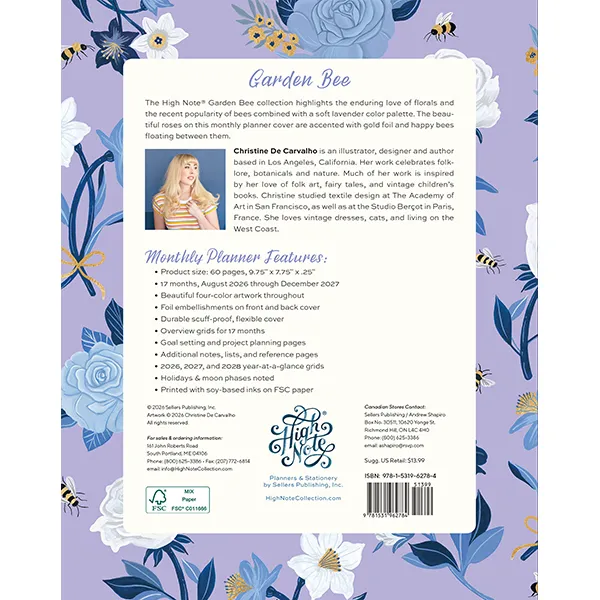 Sellers Publishing High Note 2027 maandplanner De Carvalho