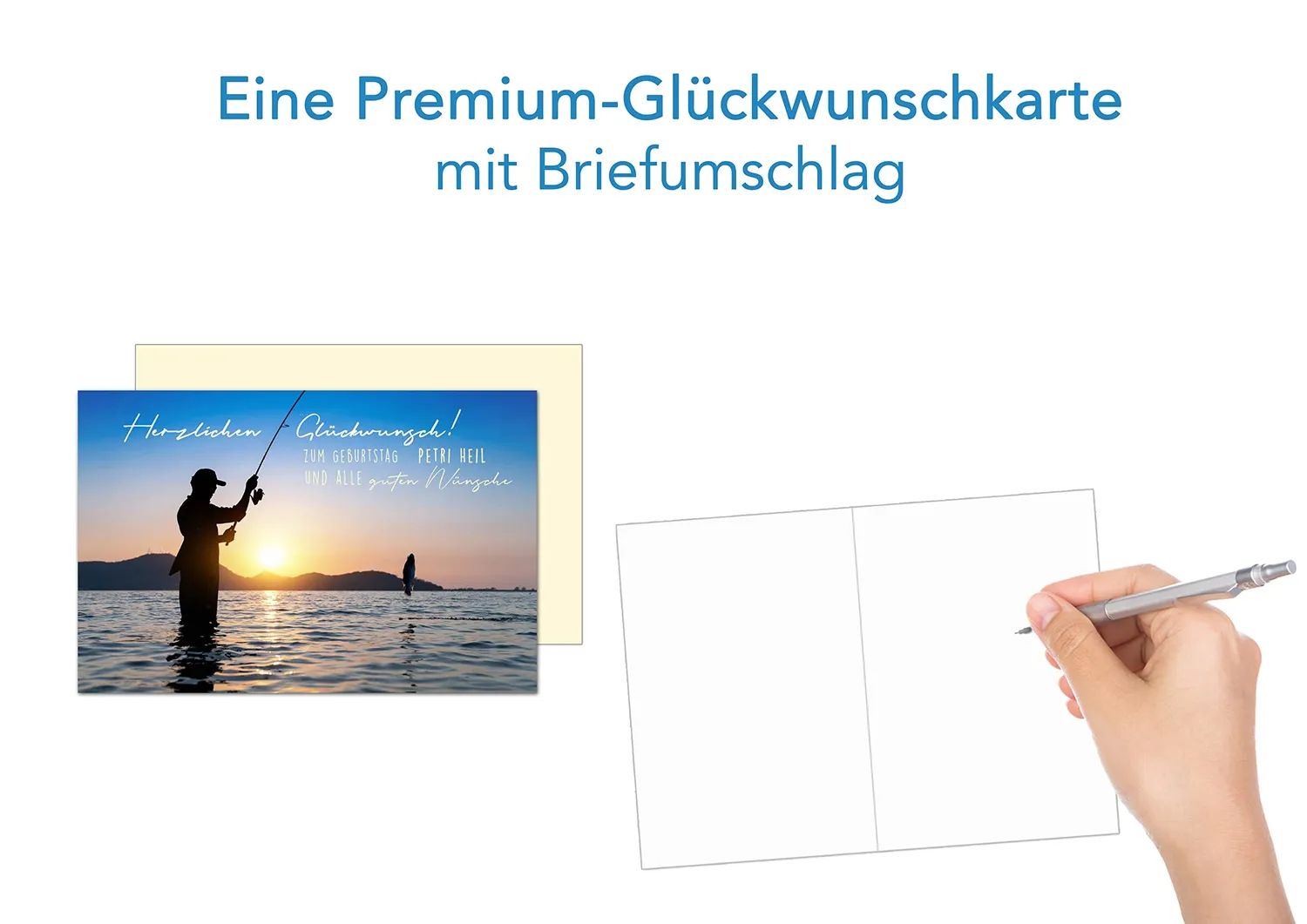 Edition Seidel Premium verjaardagskaart G3431 vissen met envelop