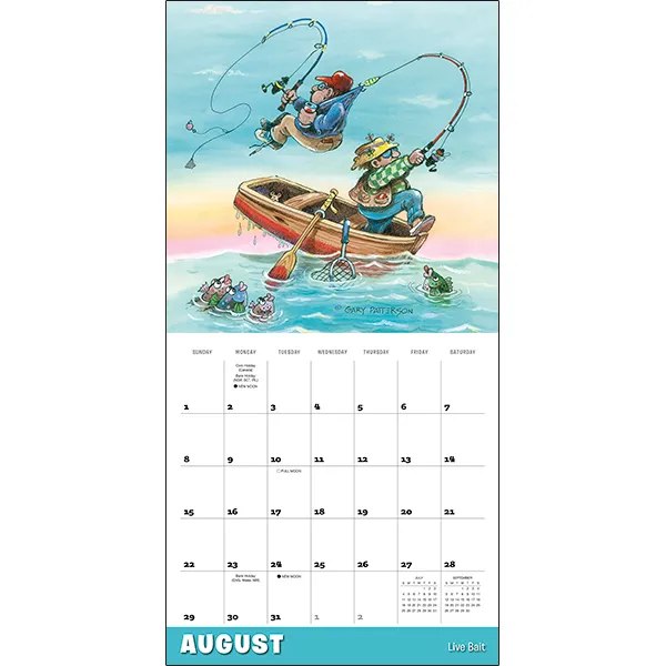 Sellers Publishing Gone Fishing 2027 wandkalender humor vissen