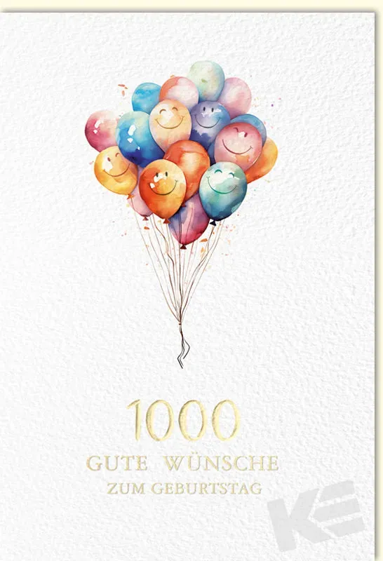 Kurt Eulzer 51-0168 verjaardagskaart ballonnen groen