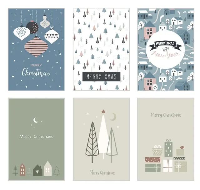 Edition Seidel Premium kerstkaarten 21783 set van 6 met envelop