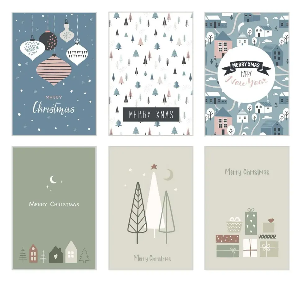 Edition Seidel Premium kerstkaarten 21783 set van 6 met envelop