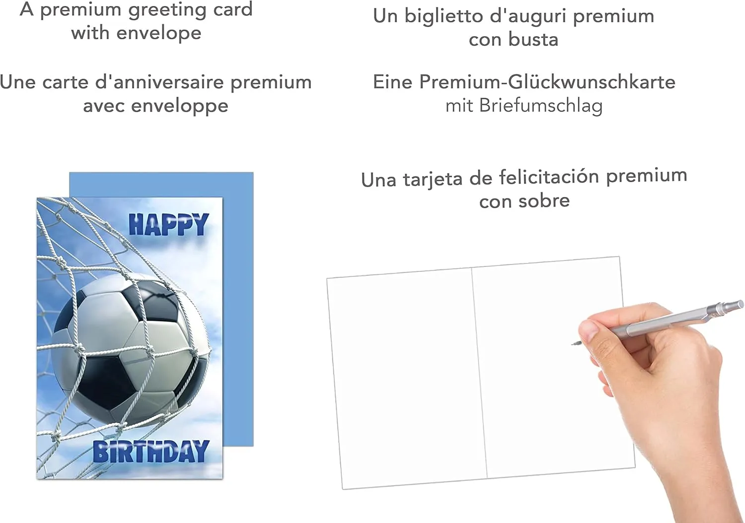 Edition Seidel Premium G3403 SW023 verjaardagskaart voetbal