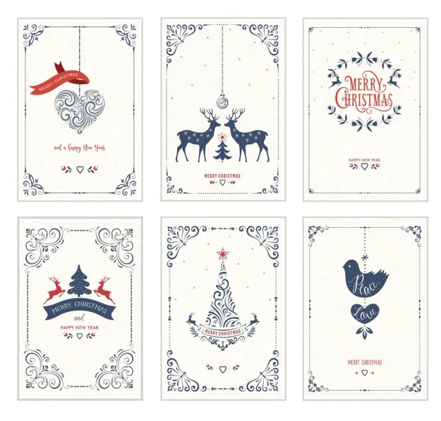 Edition Seidel 21782 kerstkaarten 6 stuks met envelop luxe