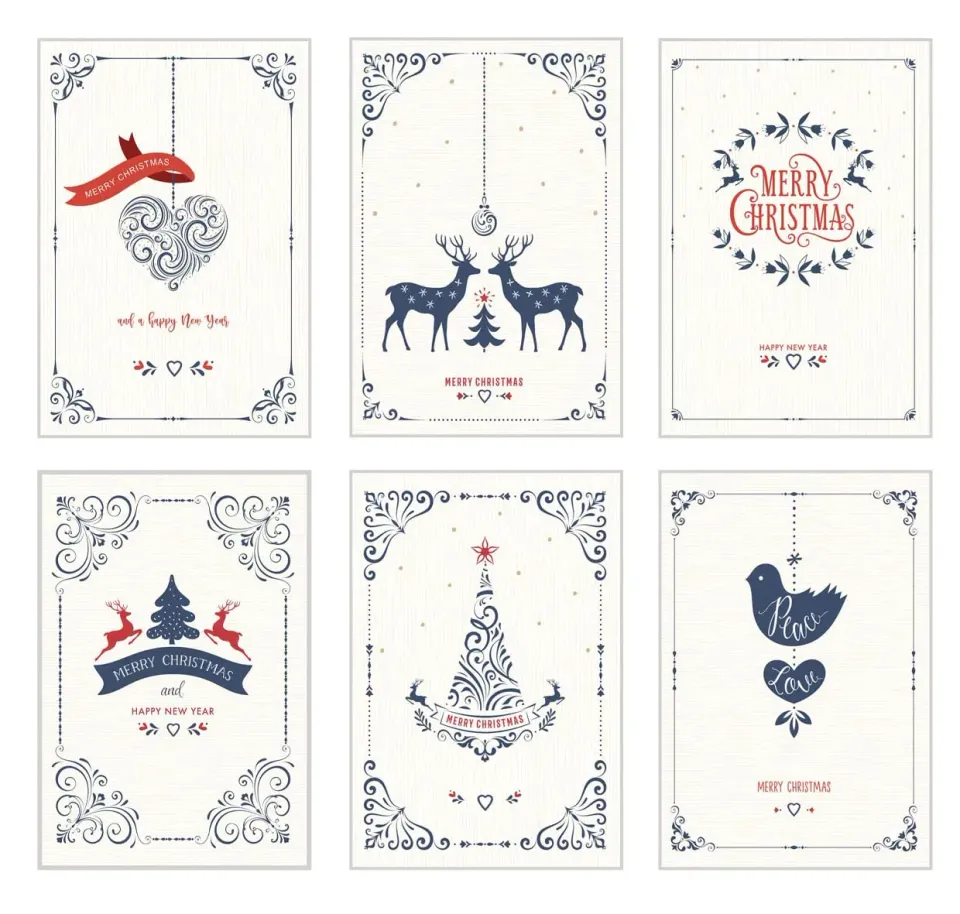Edition Seidel 21782 kerstkaarten 6 stuks met envelop luxe