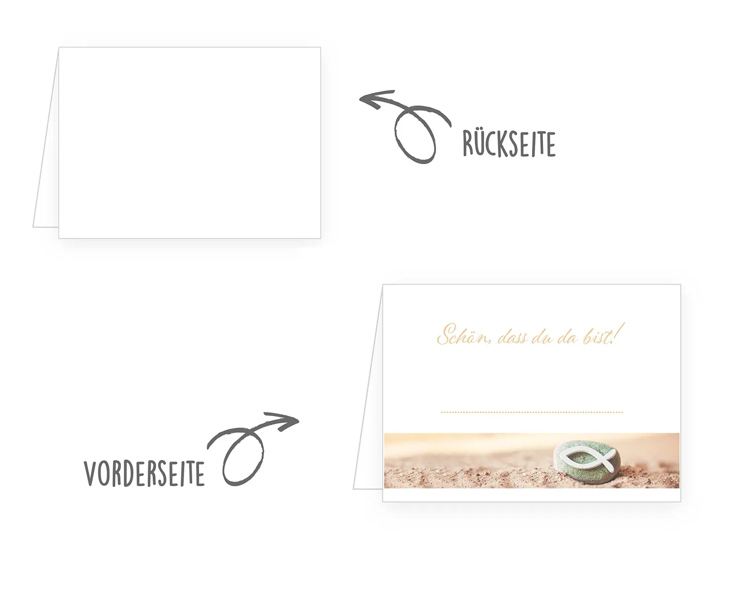 Edition Seidel 21685 tafelkaarten steen vis set van 50