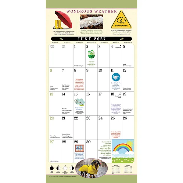 Sellers Publishing Old Farmer's Almanac minikalender 2027 tips