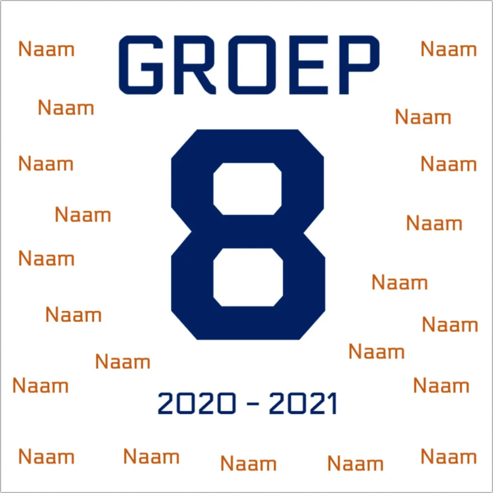 Gozi Groep 8 Acht stoeptegel afscheidscadeau