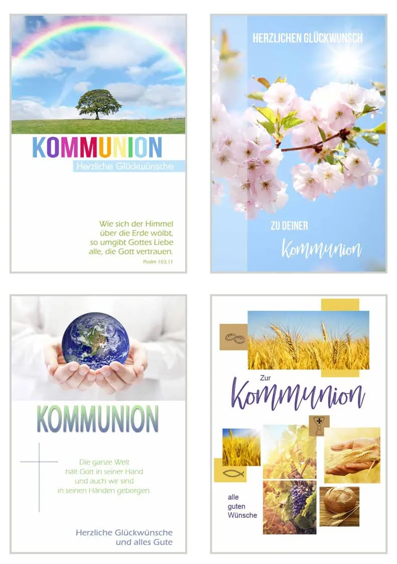 Edition Seidel communiekaarten set 12 stuks met enveloppen