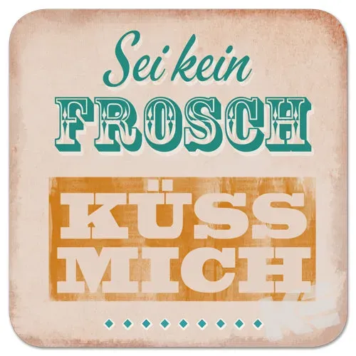 Kurt Eulzer 03-70028 Küss mich bierviltje vierkant 10 stuks
