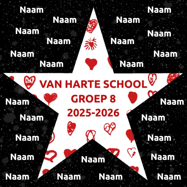 Gozi Van Harte School stoeptegel template persoonlijk