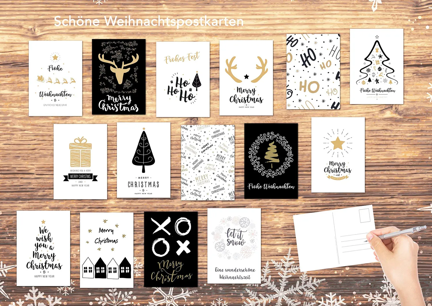 Edition Seidel 20665 kerst postkaarten set 30 stuks 15 motieven