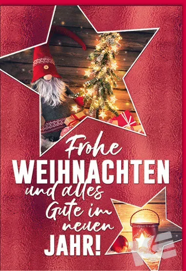 Kurt Eulzer 22-1227 kerstkaart kabouter sterpreeg
