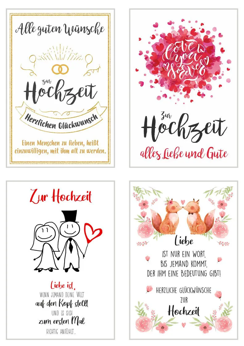 Edition Seidel Premium 20312 trouwkaarten set 6 met envelop