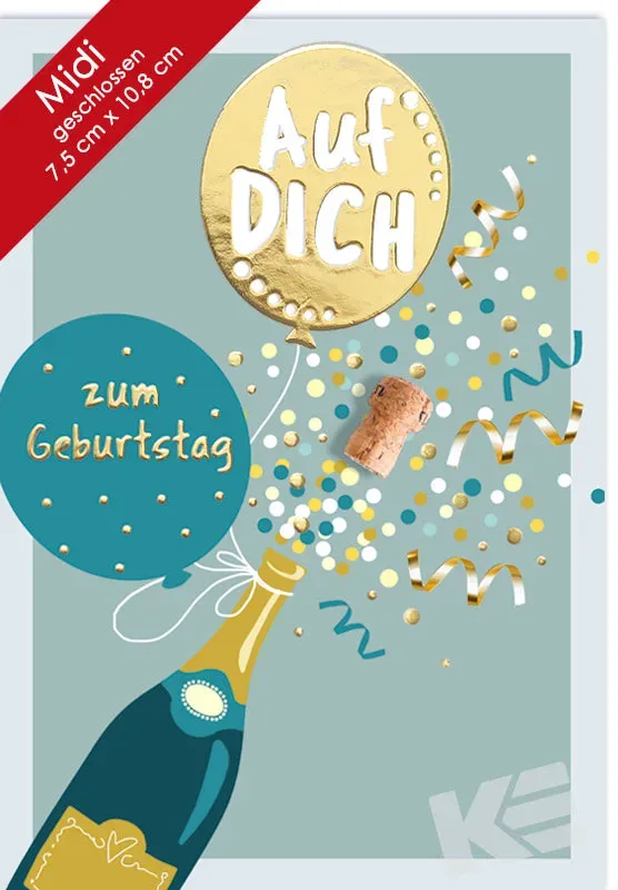 Kurt Eulzer Alles & Anders 45-5139 verjaardagskaart midi sekt
