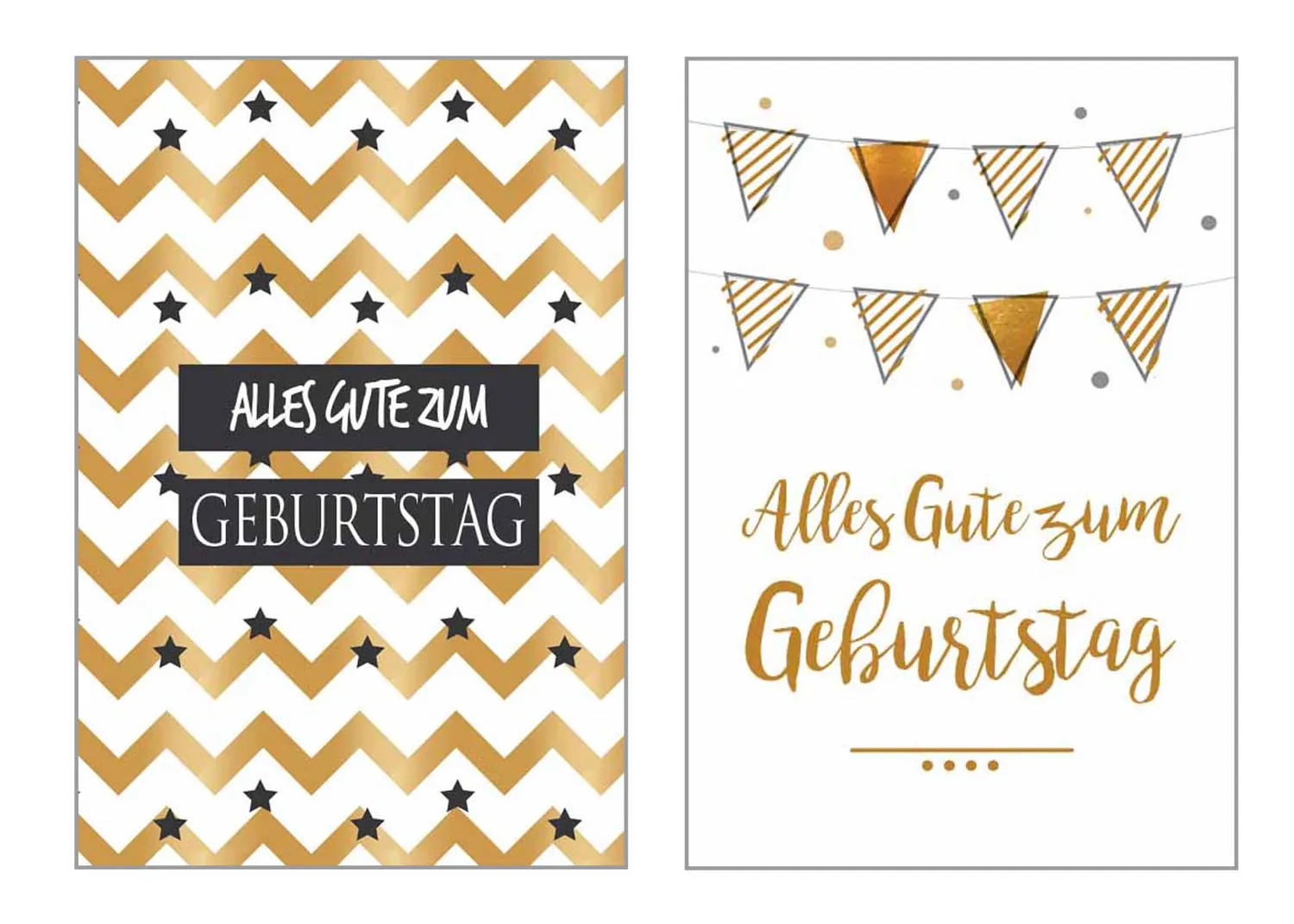 Edition Seidel 20090 verjaardagskaarten set 6 goud