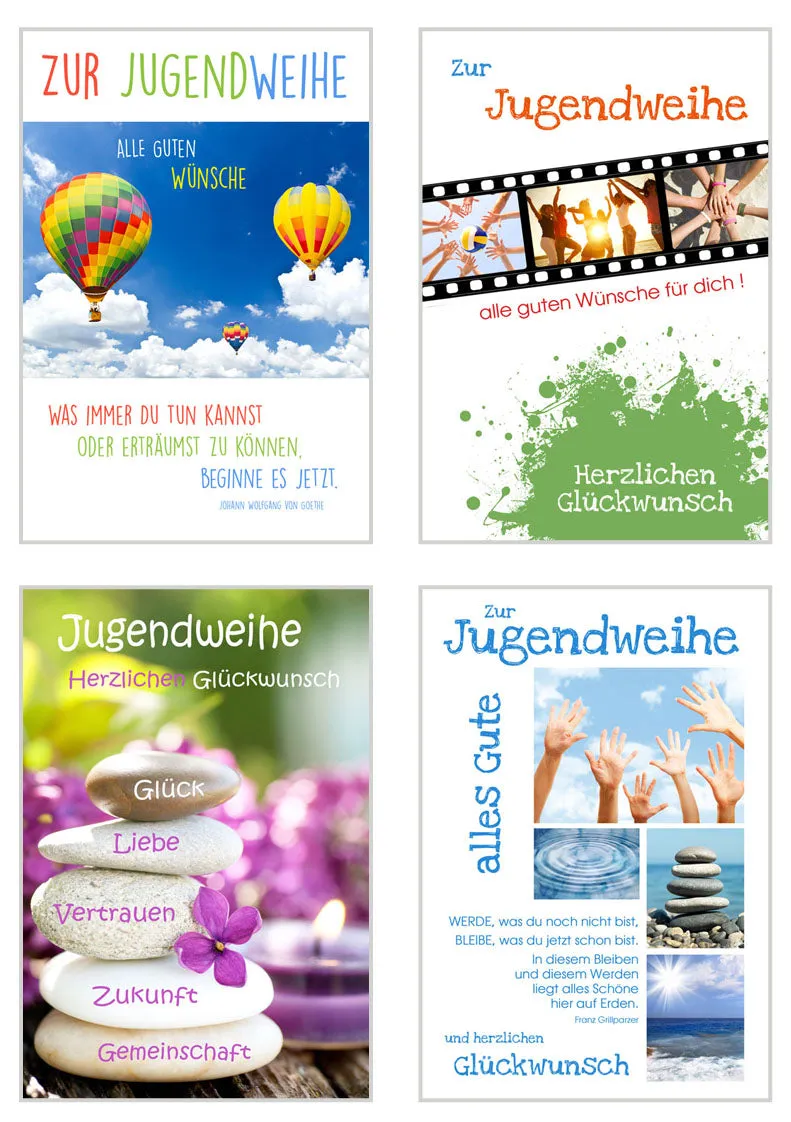 Edition Seidel 20521 jeugdwijding kaarten 10 stuks met envelop