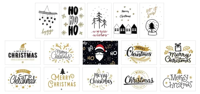 Edition Seidel 20667 kerstkaarten postkaarten set 30 stuks